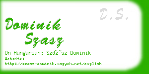 dominik szasz business card